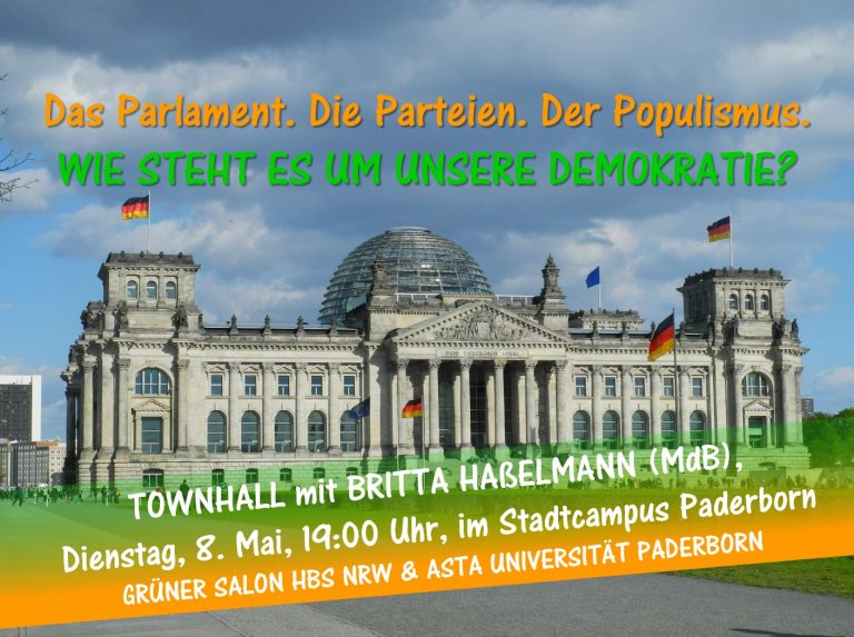 Wie steht es um unsere Demokratie? – Grüner Salon mit Britta Haßelmann und dem AStA Paderborn