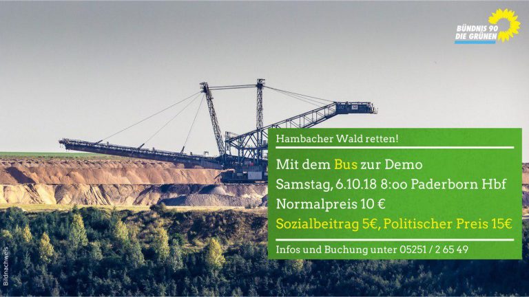#hambibleibt – Aufruf zur Demo für den Hambacher Wald am 6. Oktober