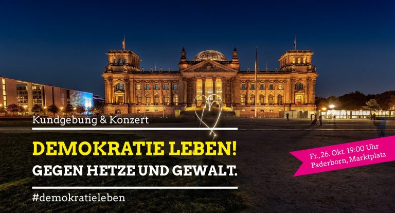 #demokratieleben – Kundgebung mit Konzert am 26. Oktober