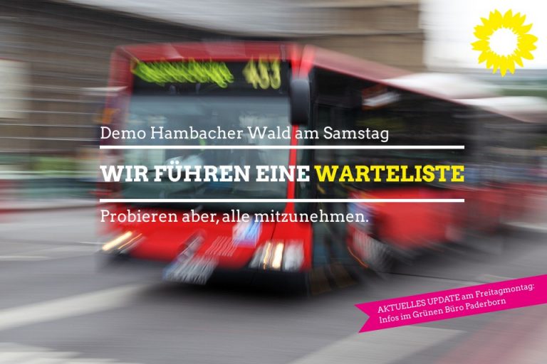 „Hambacher Wald retten – Kohle stoppen“  Das Update für Samstag