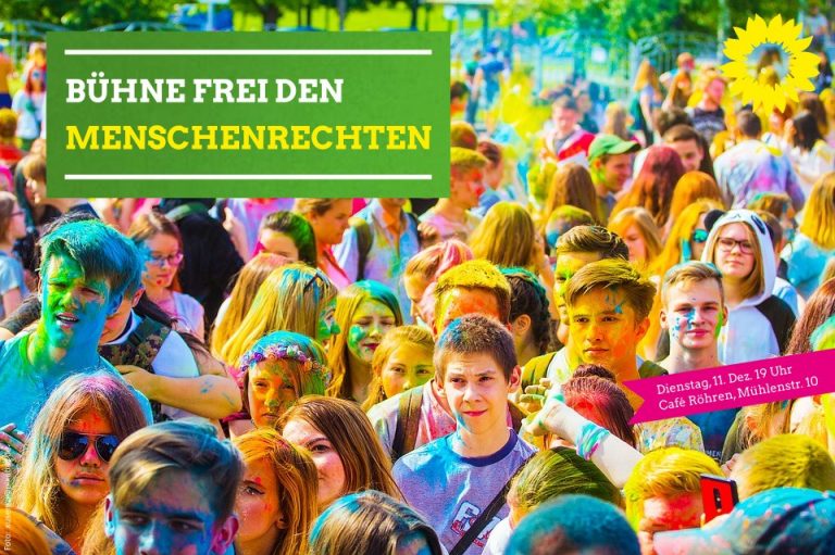 Heute, 19:00 Uhr, im Café Röhren: Offene Bühne den Menschenrechten