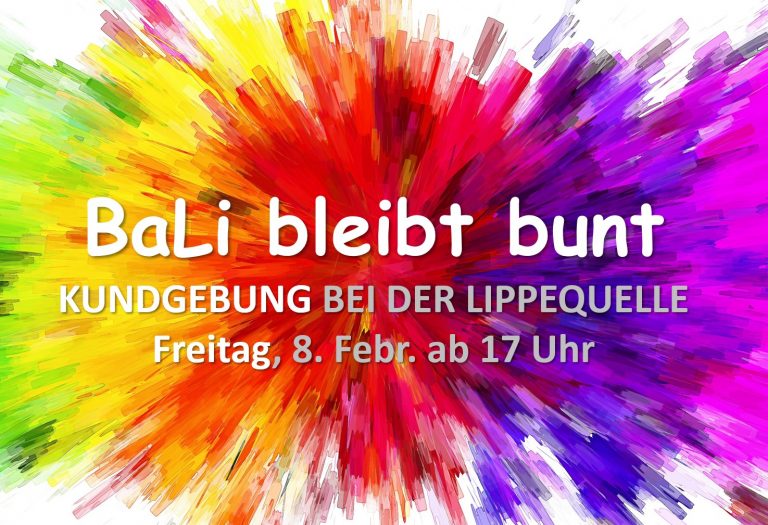 “BaLi bleibt bunt!” – Widerspruch zum AfD-Treffen in der Kleinkunstbühne