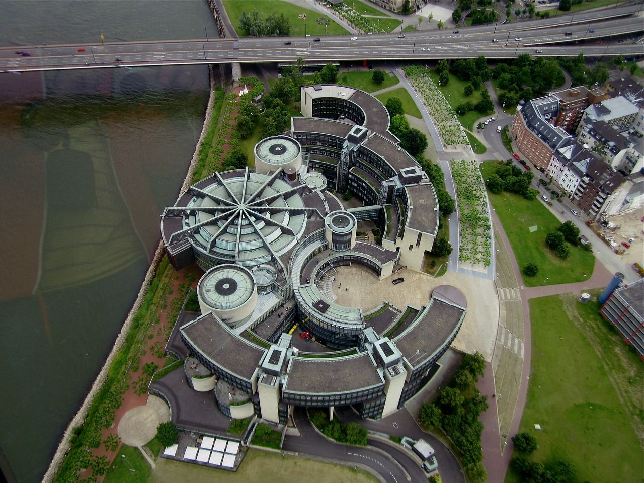 Landtag Düsseldorf von oben