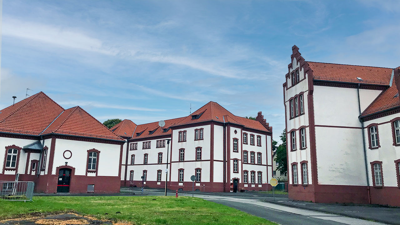 Das zukünftige Kreativwirtschaftsquartier in der ehemaligen Alanbrook-Kaserne im Paderborner Riemekeviertel.