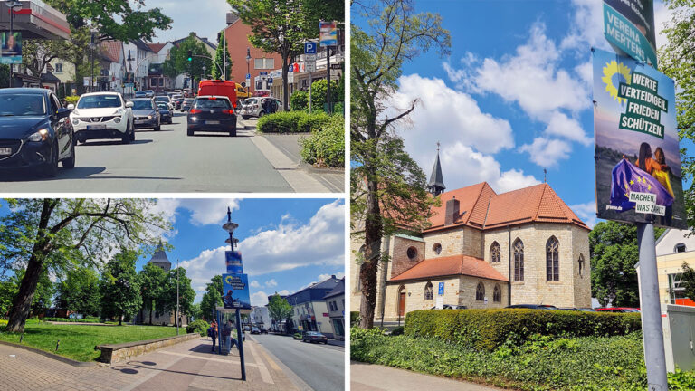 Drei Schnappschüsse entlang der Von-Ketteler-Straße in Elsen.