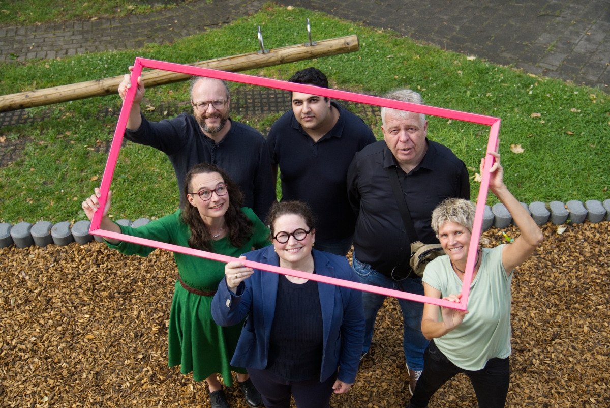 Rainer, Marlene, Catharina, Güven, Klaus und Sabine kandidieren für die GRünen in der Südstadt