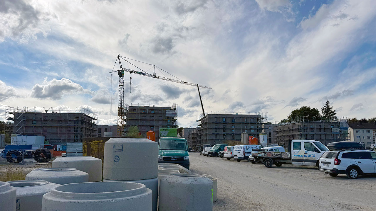Großbaustelle auf dem Alanbrooke-Areal.