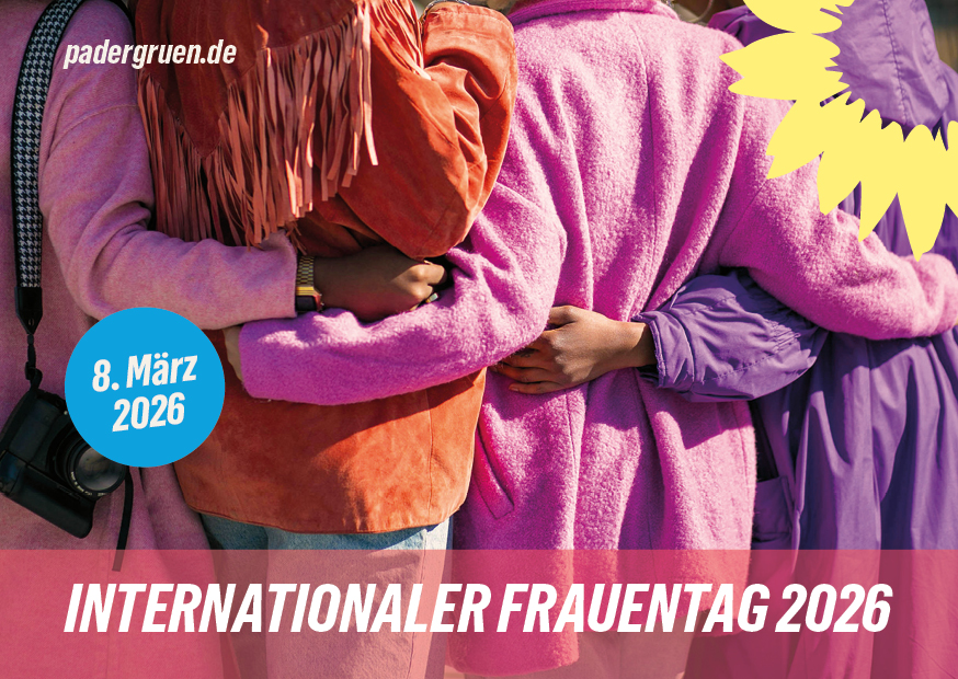 Einladungskarte zum Internationalen Frauentag am 8. März 2026